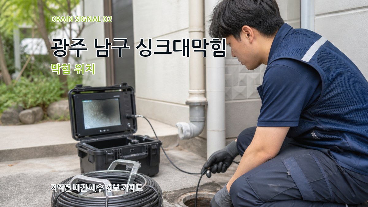 광주 남구 싱크대막힘 막힘 위치