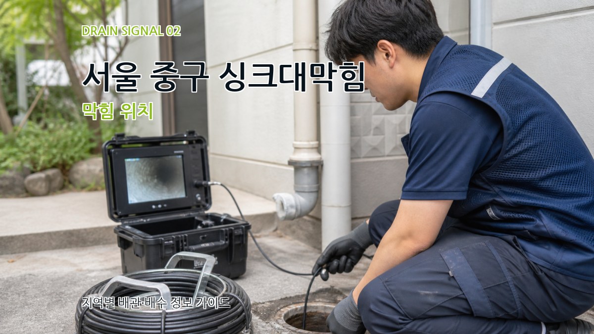 서울 중구 싱크대막힘 막힘 위치