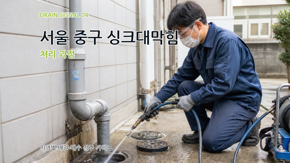 서울 중구 싱크대막힘 처리 과정
