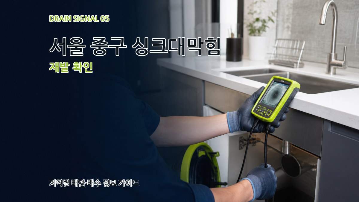 서울 중구 싱크대막힘 재발 확인