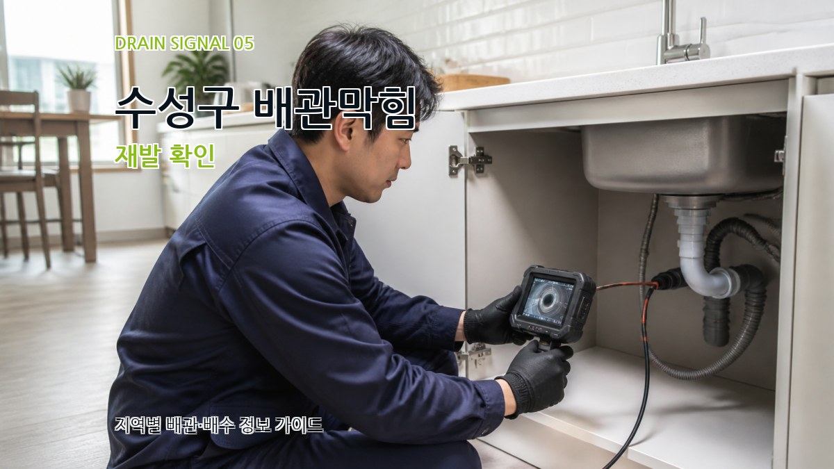 수성구 배관막힘 재발 확인