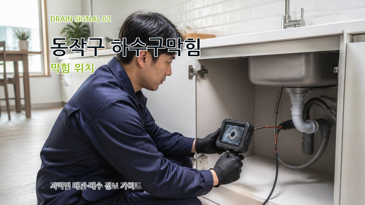 동작구 하수구막힘 막힘 위치