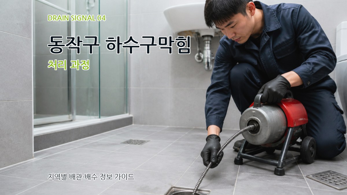 동작구 하수구막힘 처리 과정