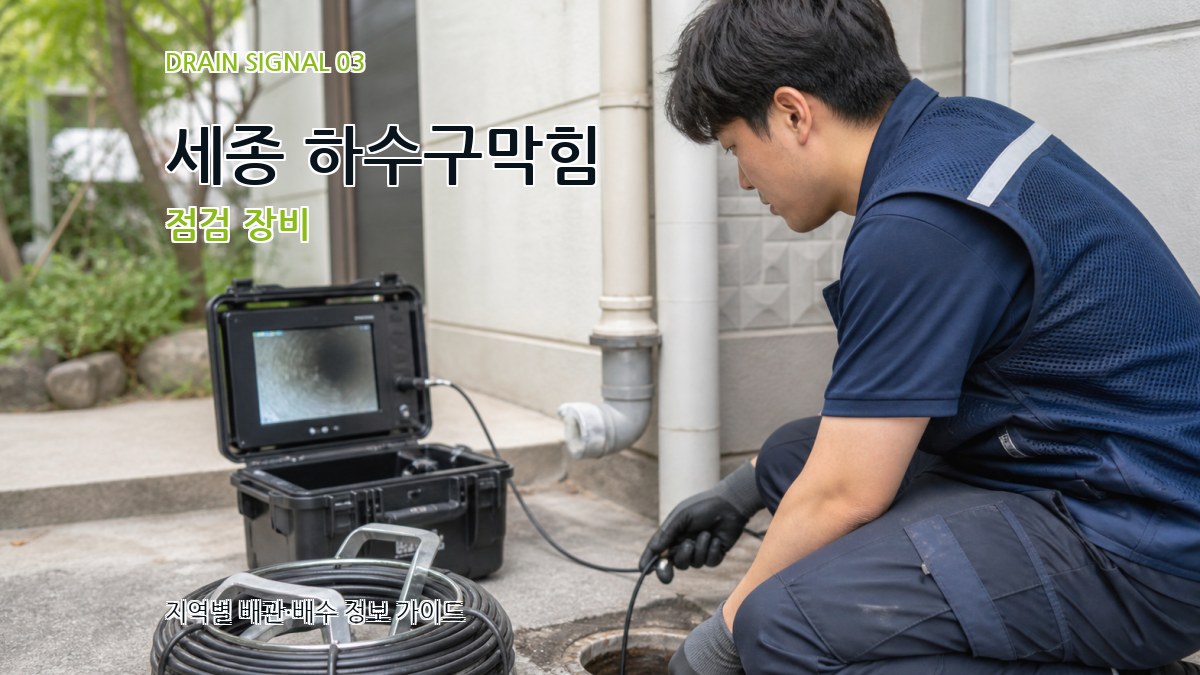 세종 하수구막힘 점검 장비