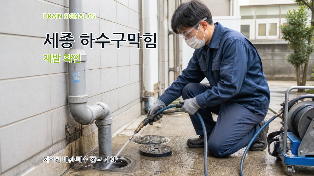 세종 하수구막힘 재발 확인