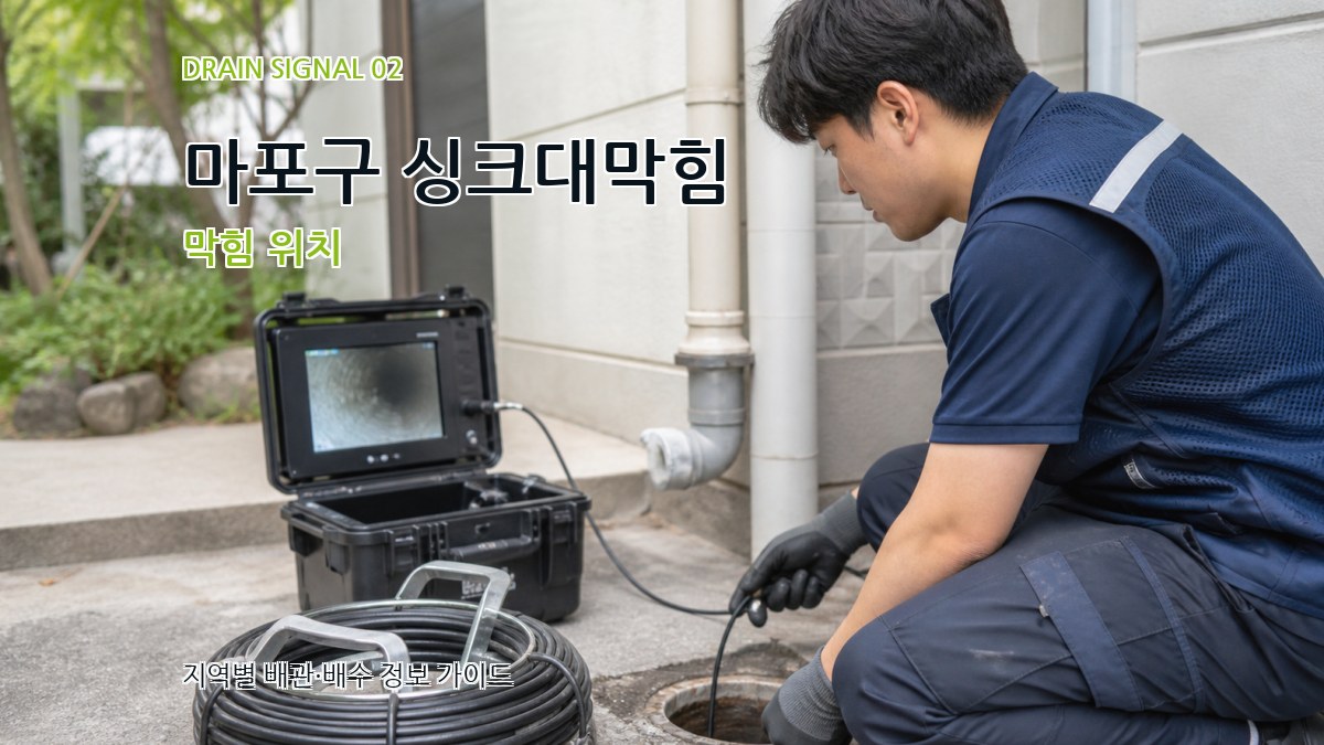 마포구 싱크대막힘 막힘 위치