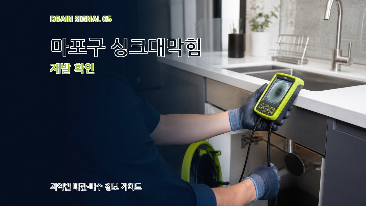 마포구 싱크대막힘 재발 확인