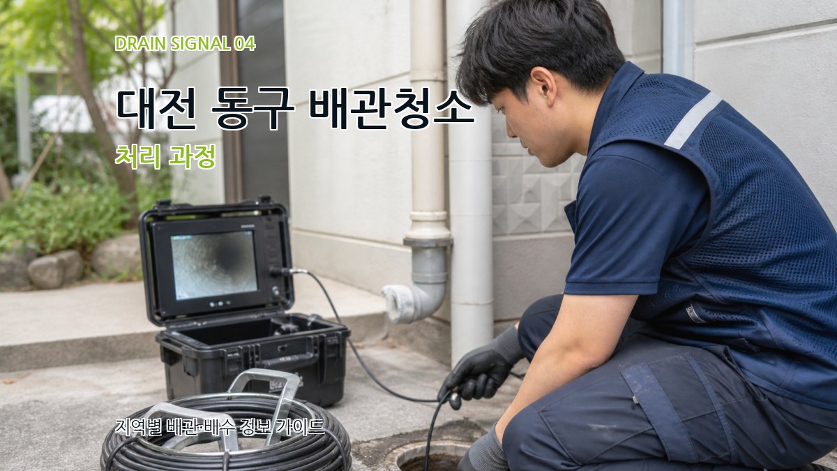 대전 동구 배관청소 처리 과정