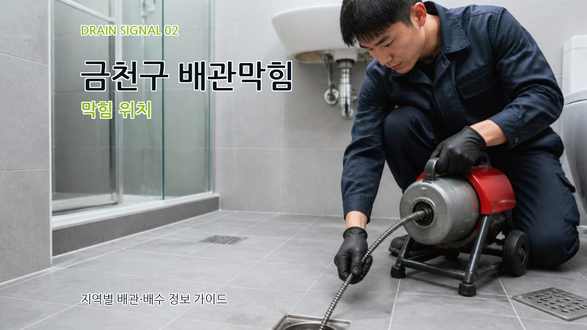 금천구 배관막힘 막힘 위치