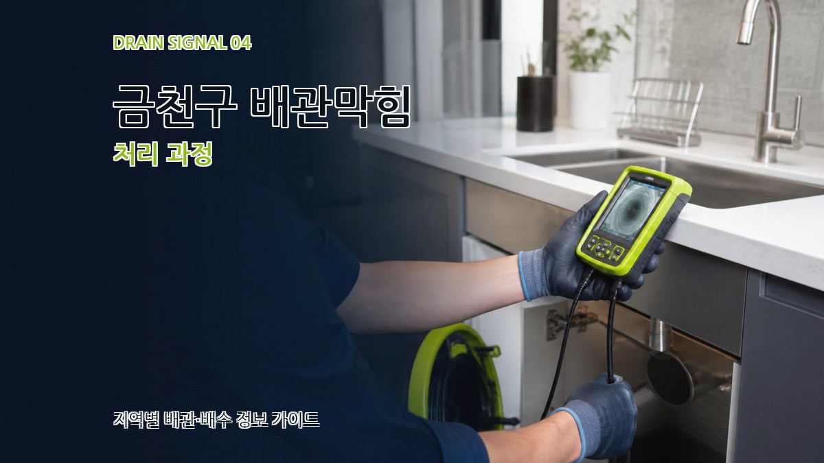 금천구 배관막힘 처리 과정