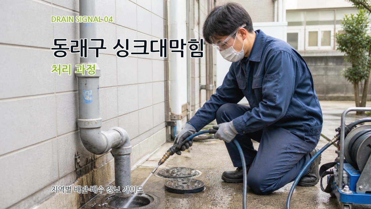 동래구 싱크대막힘 처리 과정
