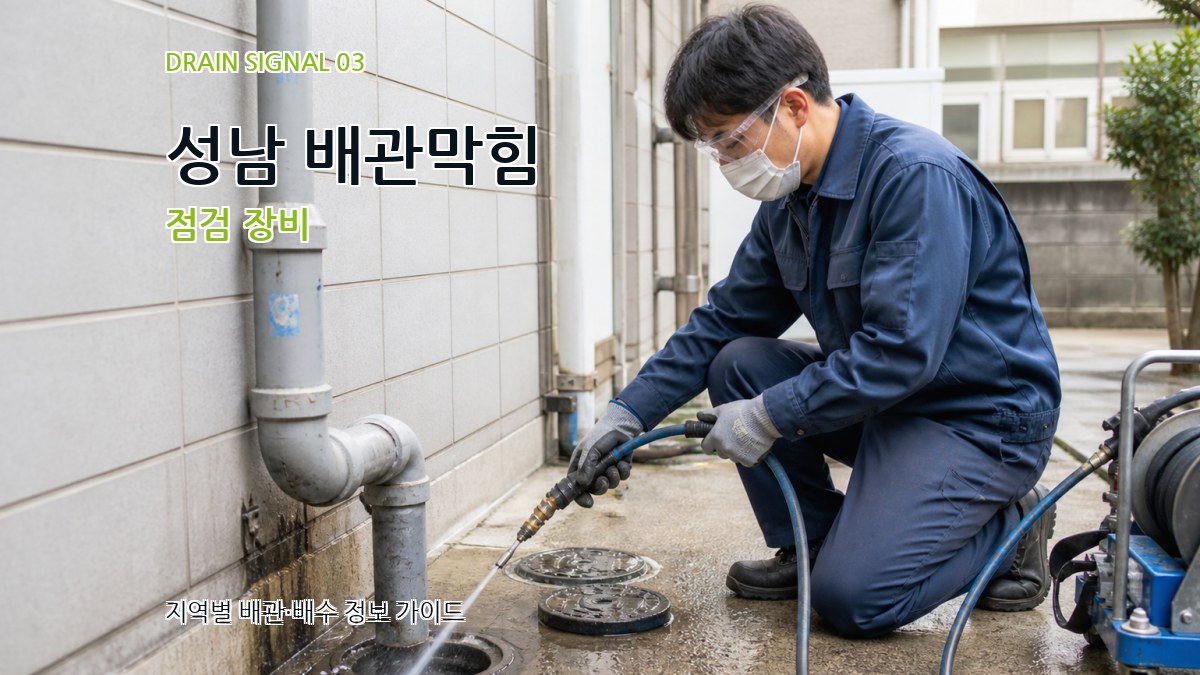 성남 배관막힘 점검 장비