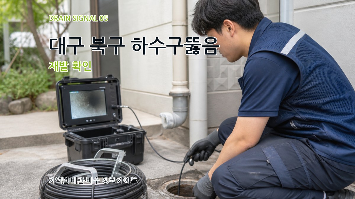 대구 북구 하수구뚫음 재발 확인