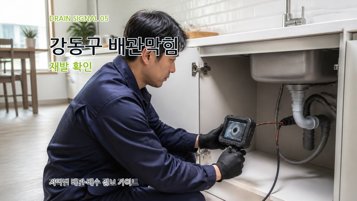 강동구 배관막힘 재발 확인