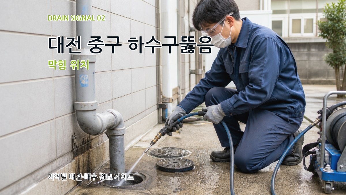 대전 중구 하수구뚫음 막힘 위치