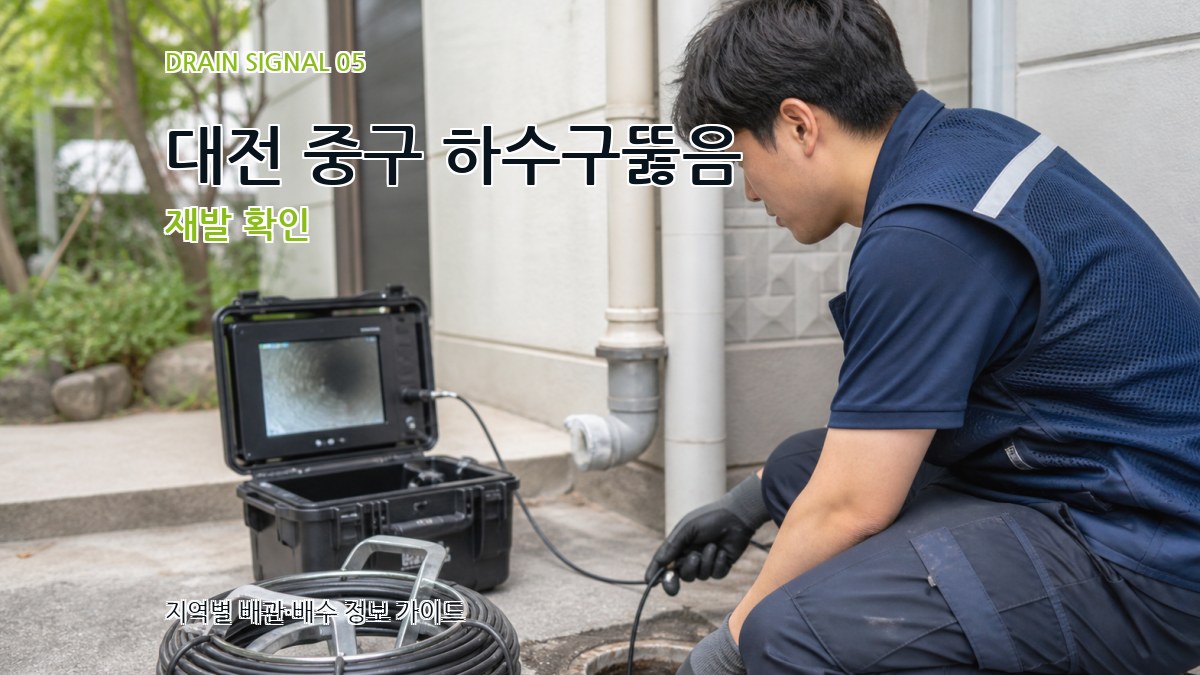 대전 중구 하수구뚫음 재발 확인