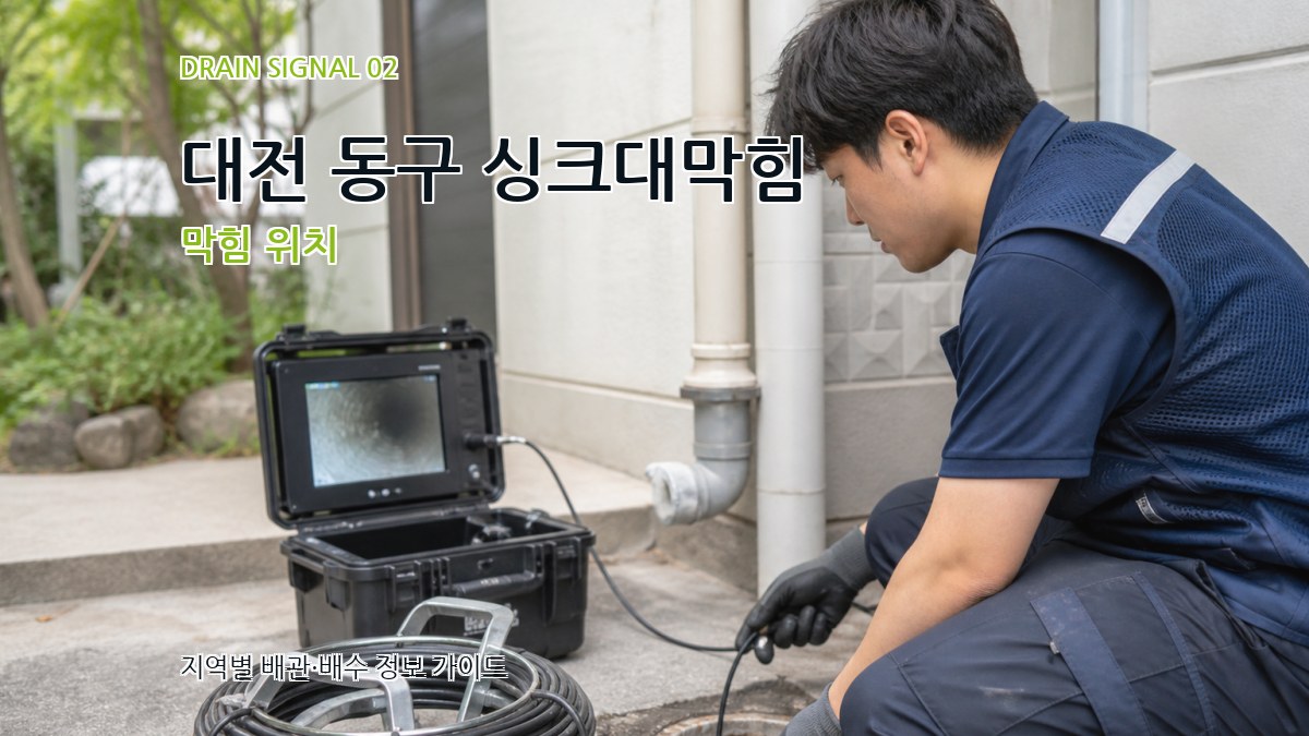 대전 동구 싱크대막힘 막힘 위치