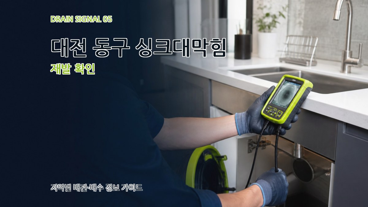 대전 동구 싱크대막힘 재발 확인
