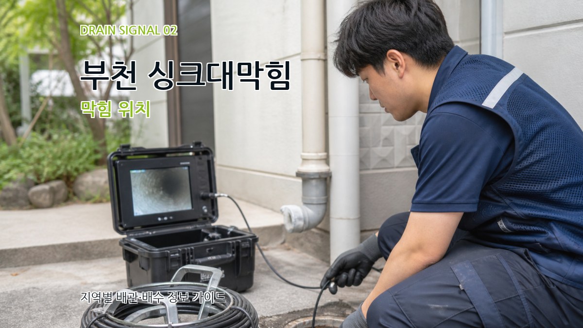 부천 싱크대막힘 막힘 위치