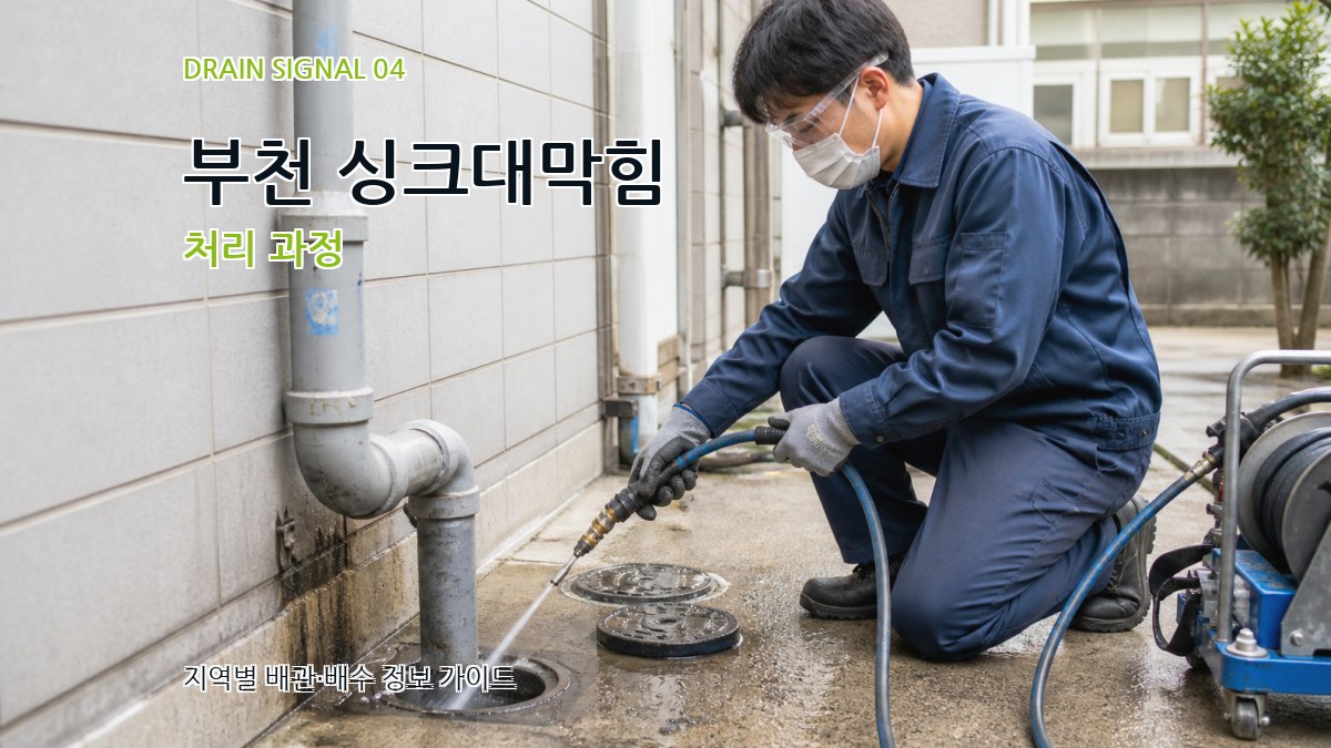 부천 싱크대막힘 처리 과정