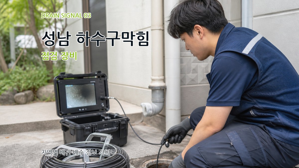 성남 하수구막힘 점검 장비