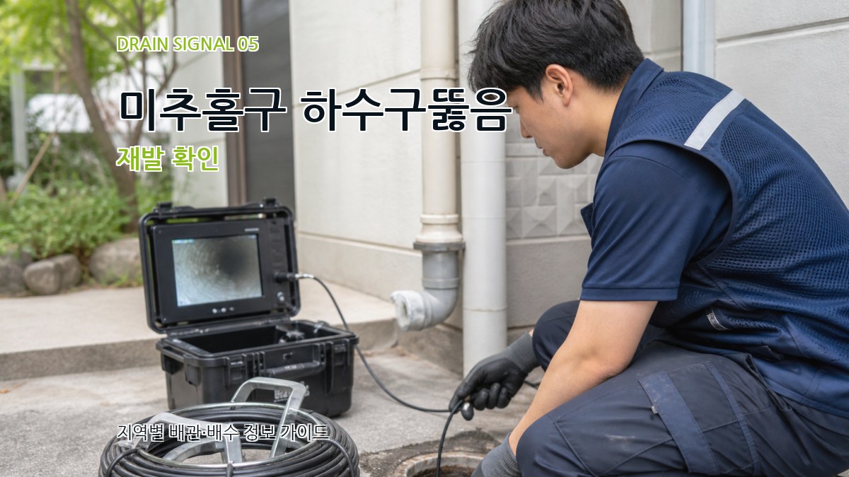 미추홀구 하수구뚫음 재발 확인