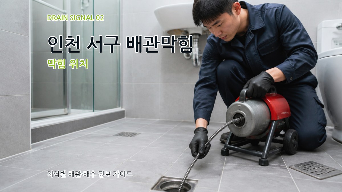인천 서구 배관막힘 막힘 위치