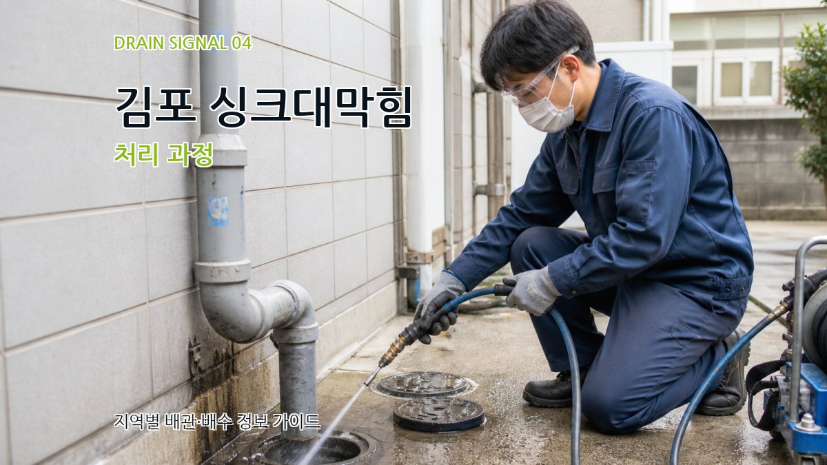 김포 싱크대막힘 처리 과정