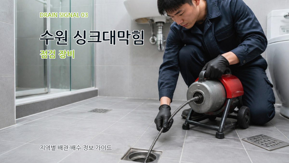 수원 싱크대막힘 점검 장비