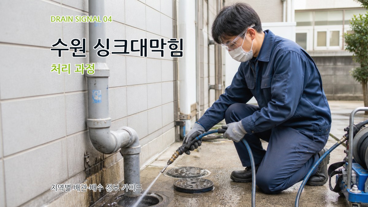 수원 싱크대막힘 처리 과정