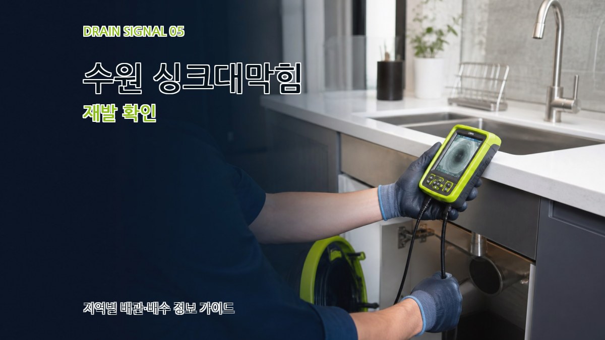 수원 싱크대막힘 재발 확인