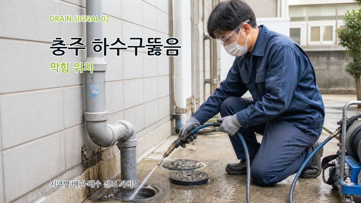 충주 하수구뚫음 막힘 위치