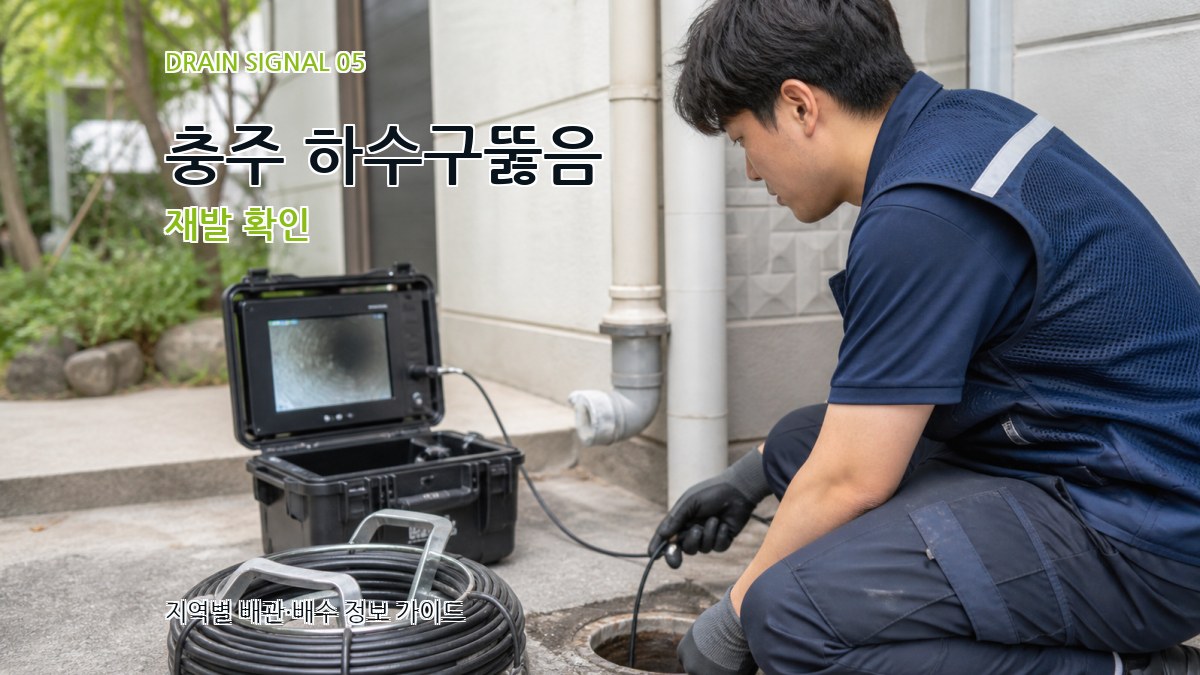 충주 하수구뚫음 재발 확인