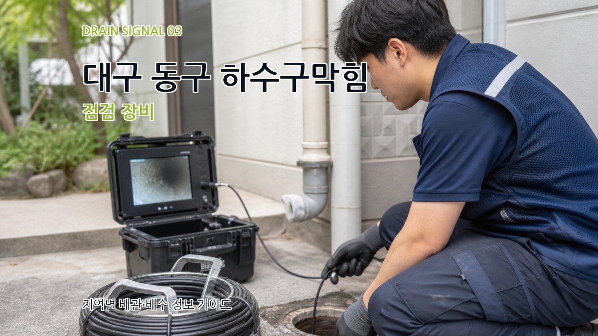 대구 동구 하수구막힘 점검 장비