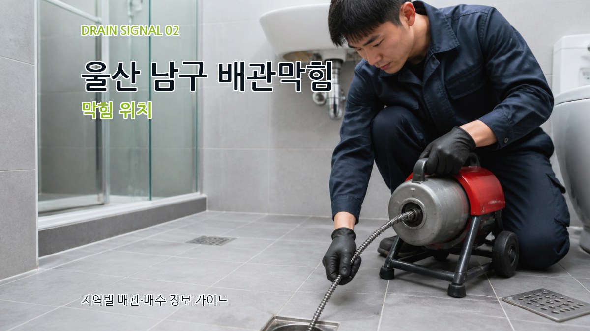 울산 남구 배관막힘 막힘 위치