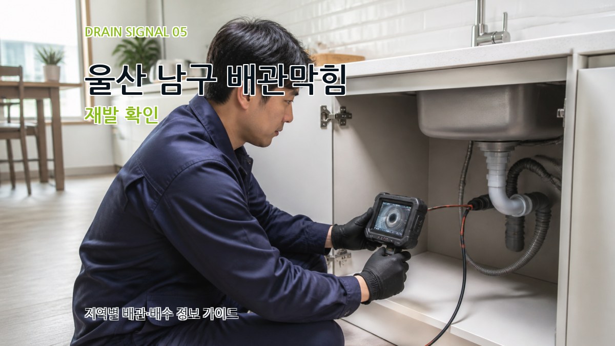 울산 남구 배관막힘 재발 확인