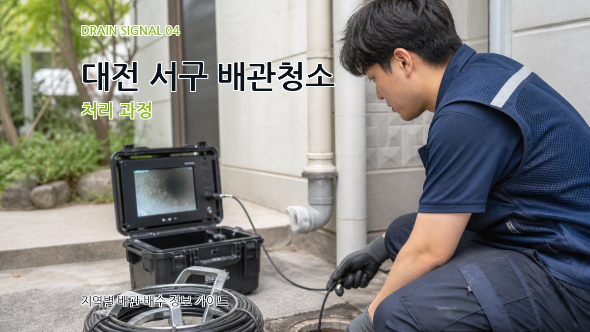 대전 서구 배관청소 처리 과정