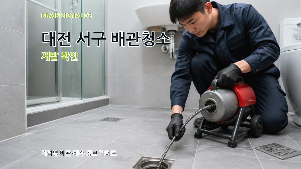 대전 서구 배관청소 재발 확인