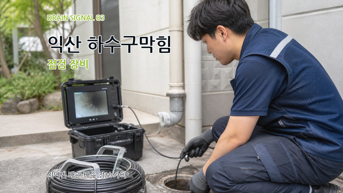 익산 하수구막힘 점검 장비