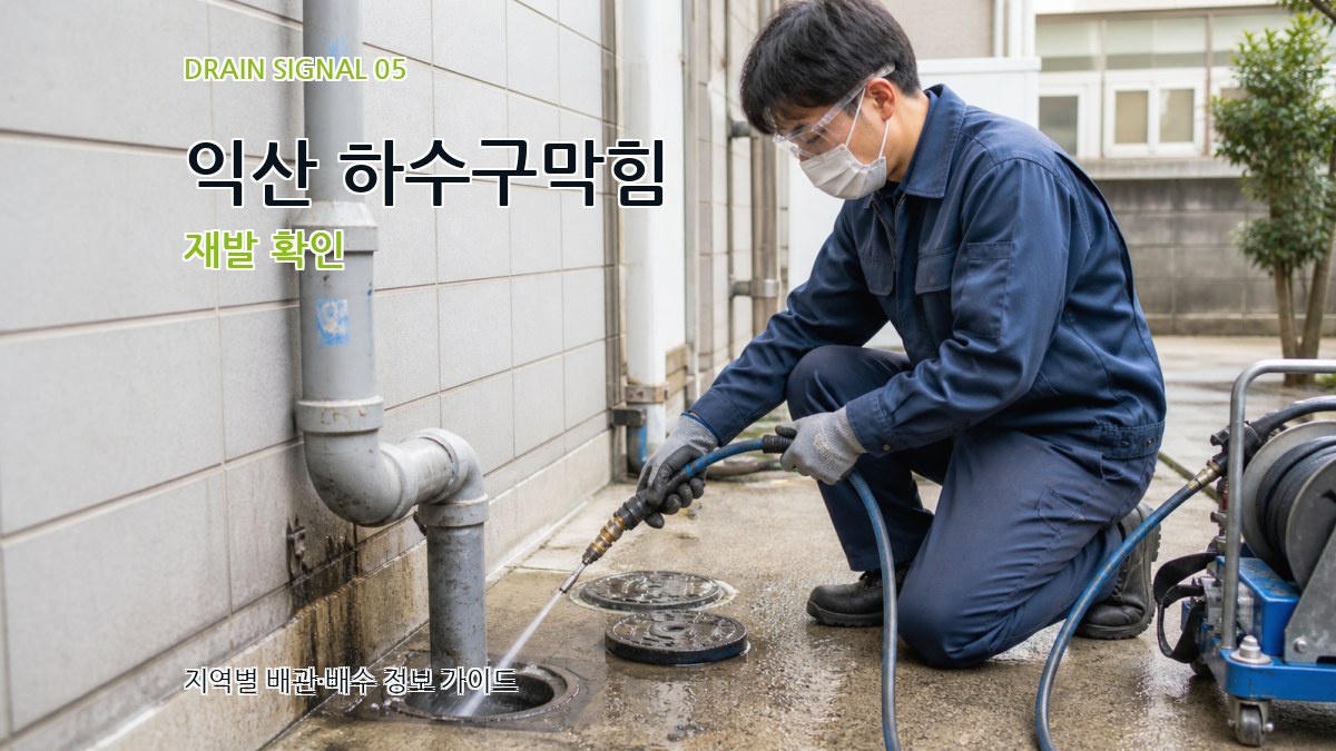 익산 하수구막힘 재발 확인