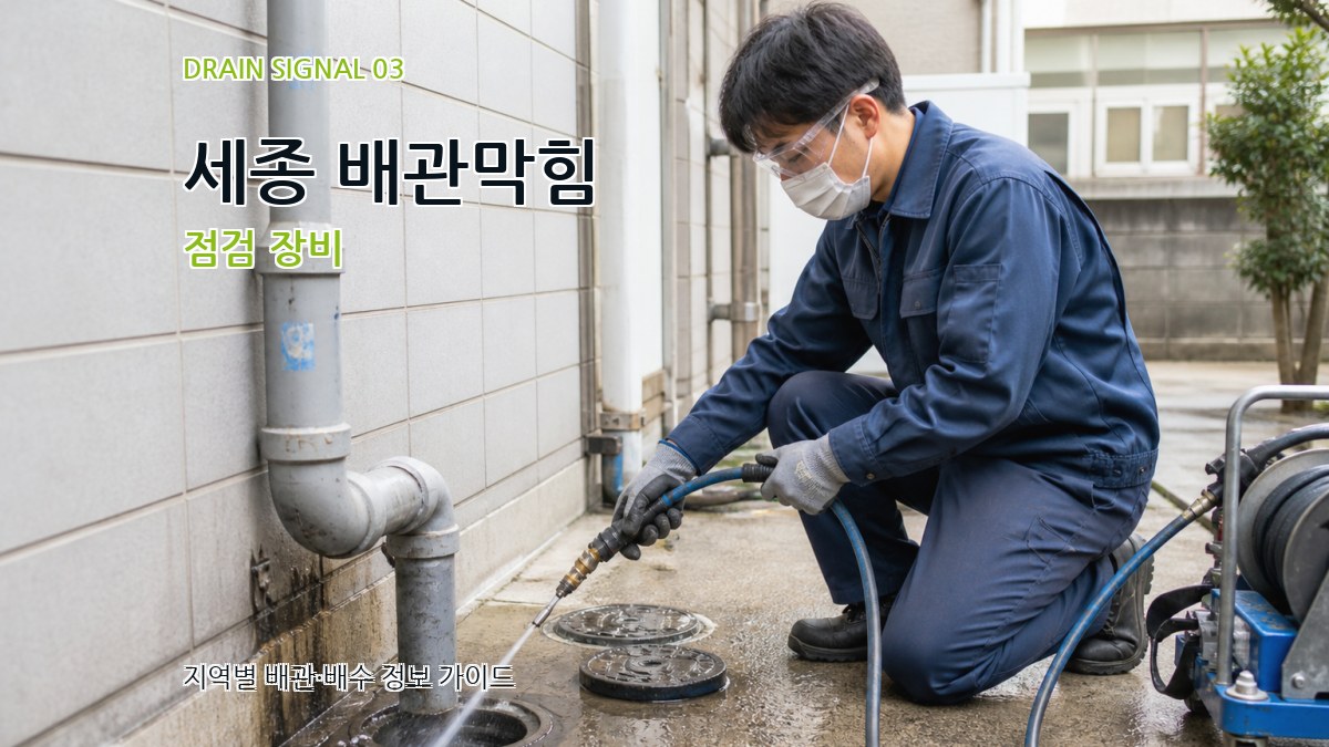 세종 배관막힘 점검 장비