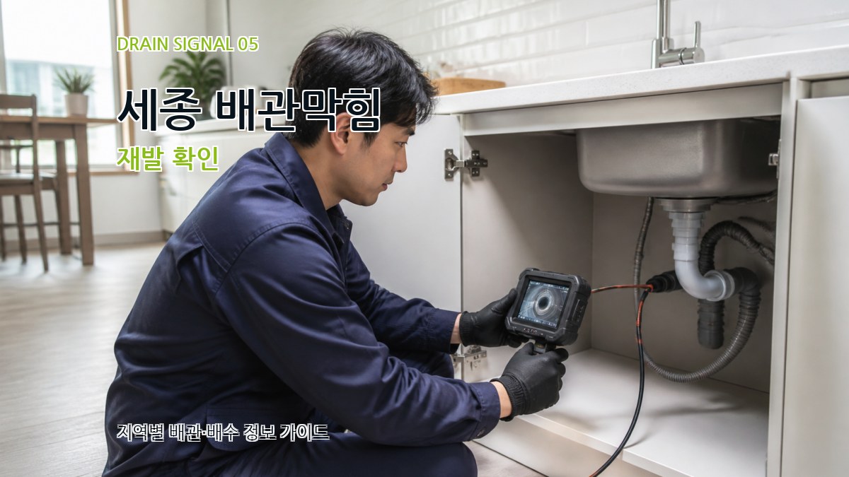 세종 배관막힘 재발 확인