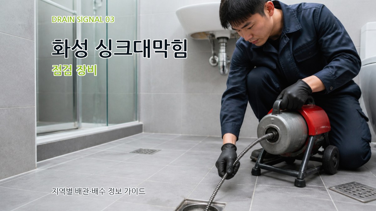 화성 싱크대막힘 점검 장비