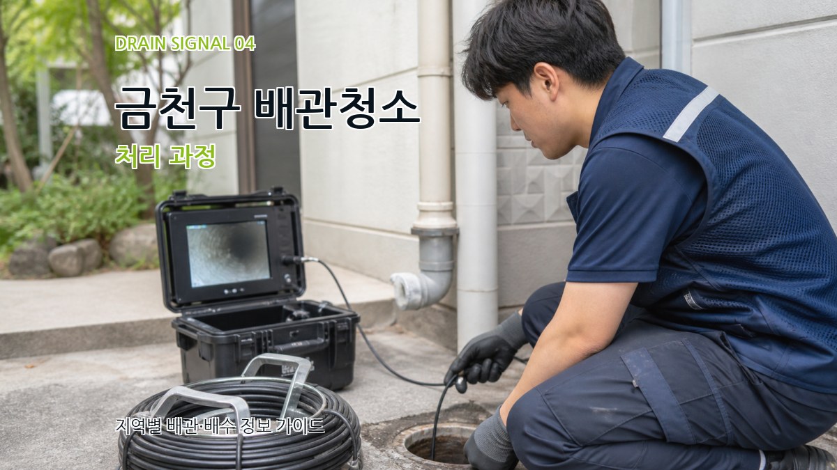 금천구 배관청소 처리 과정