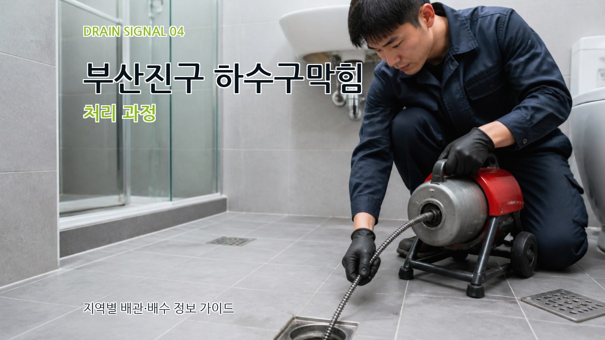 부산진구 하수구막힘 처리 과정