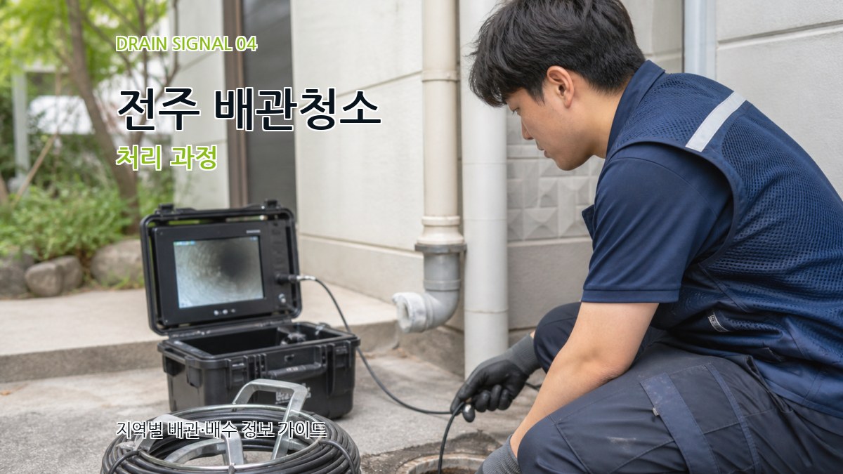 전주 배관청소 처리 과정