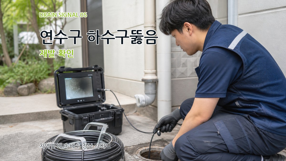 연수구 하수구뚫음 재발 확인