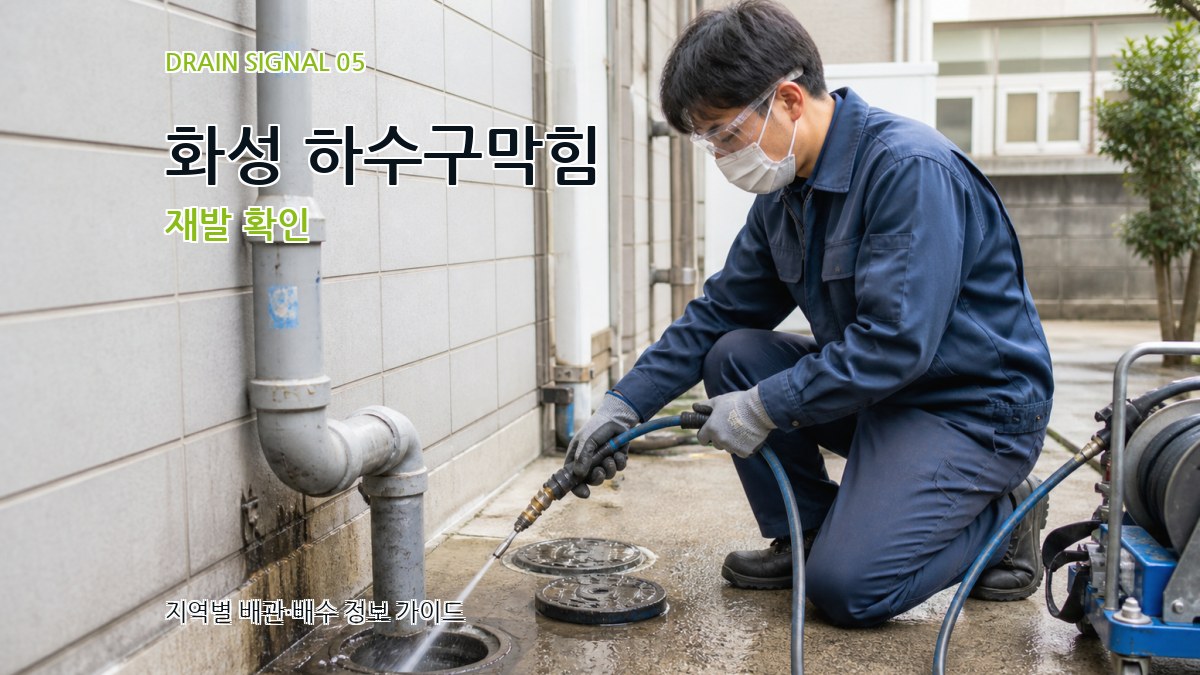 화성 하수구막힘 재발 확인