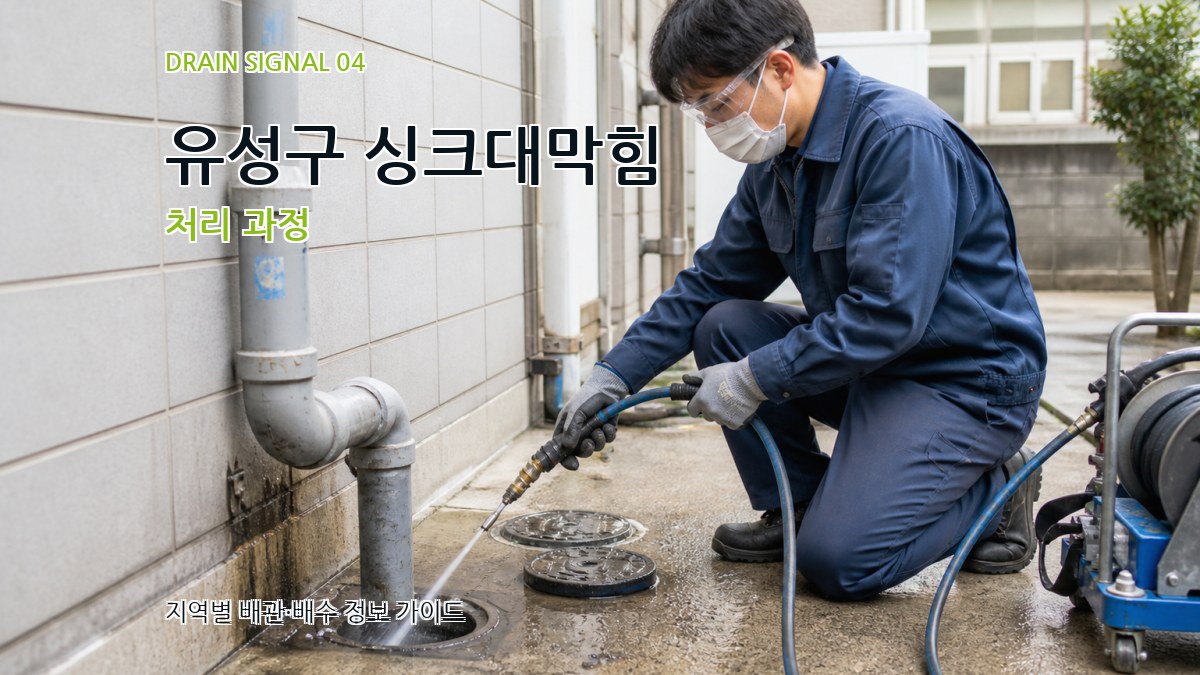 유성구 싱크대막힘 처리 과정