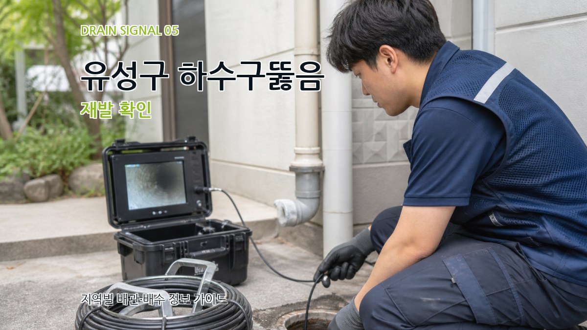 유성구 하수구뚫음 재발 확인